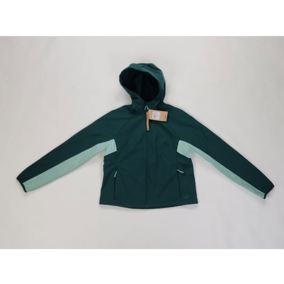 ASICS Hooded Softshell Jacket Womens Small Green - Picture 1 of 6